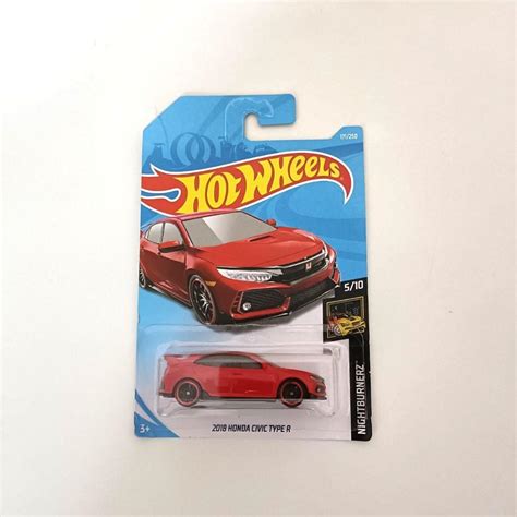 HOT WHEELS NightBurnerz Red 2018 Honda Civic Type R Hobbies Toys