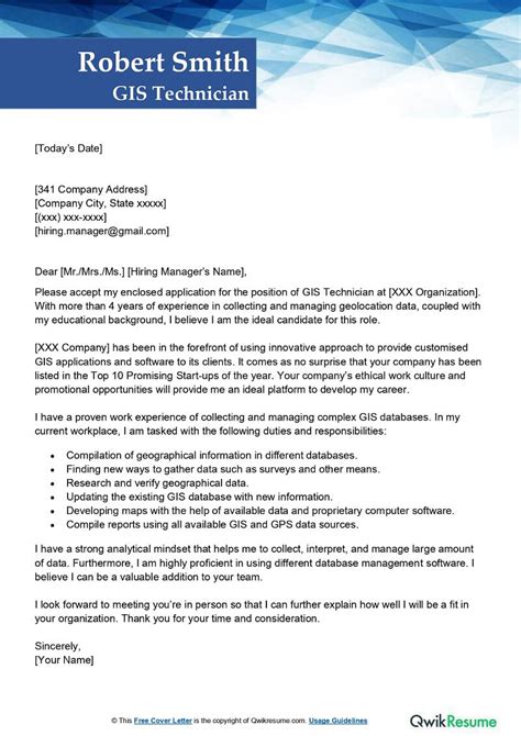 Network Technician Cover Letter Examples Qwikresume