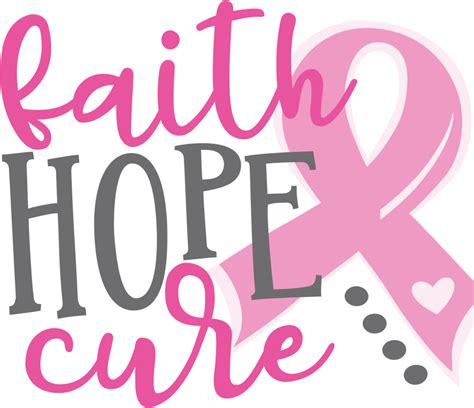 Faith Hope Cure Breast Cancer Awareness Ribbon Women S Faith Hope