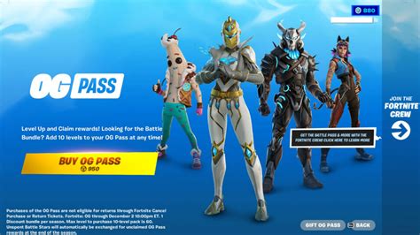 Fortnite OG Battle Pass All Outfits And Rewards In The OG Pass