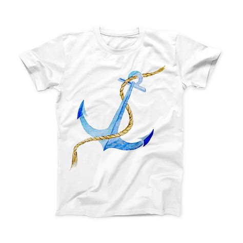 The Painted Blue Summer Anchor Ink Fuzed Front Spot Graphic Unisex Soft