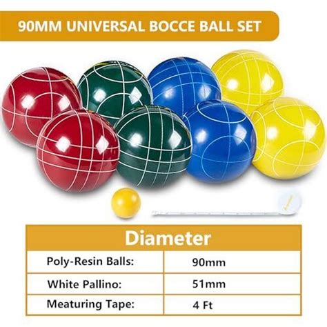 Bocce Ball Set Bocci Ball Game Set Regulation Size With 8 Resin Balls