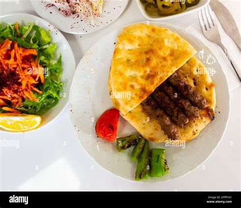 Turkish Shish Kofte Kebab Stock Photo Alamy