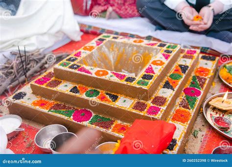 Indian Vedic Fire Ceremony Called Pooja Stock Photo Image Of Pooja