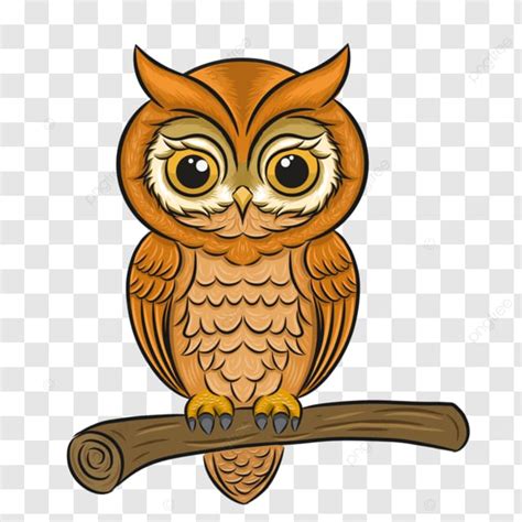 illustration   owl perched   tree branch owl digital