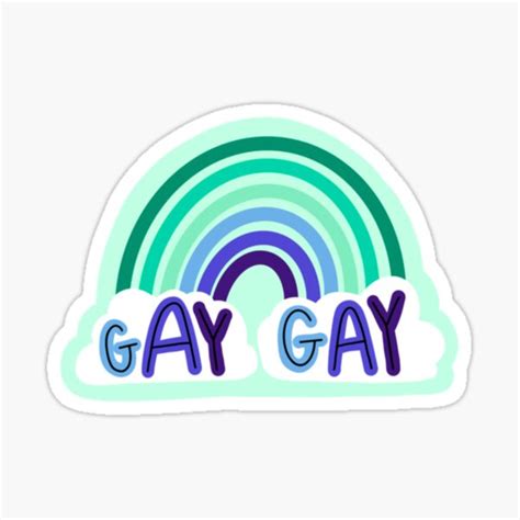 Gay Rainbow Sticker Sticker For Sale By Icecreamsamwich Redbubble