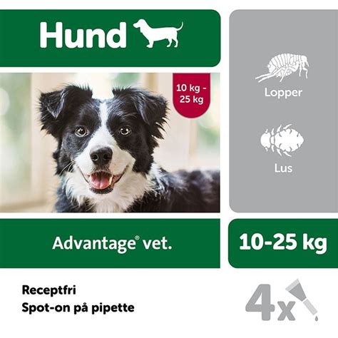 Køb Advantage Vet Loppemiddel 10 25 Kg 4 X 25 Ml Hund Her