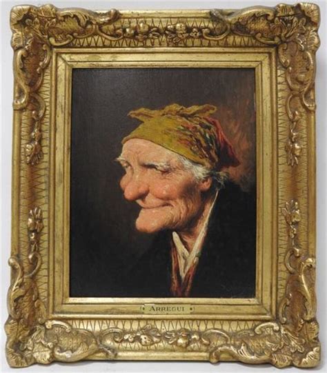 Romana Arregui Portrait Of An Old Lady With A Scarf MutualArt