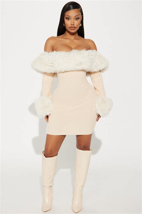 Maci Sweater Mini Dress Beige Fashion Nova Dresses Fashion Nova