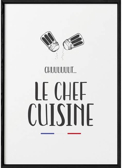 Deco Mur Cuisine Affiche Le Chef Cuisine LAfficherie Deco Mur