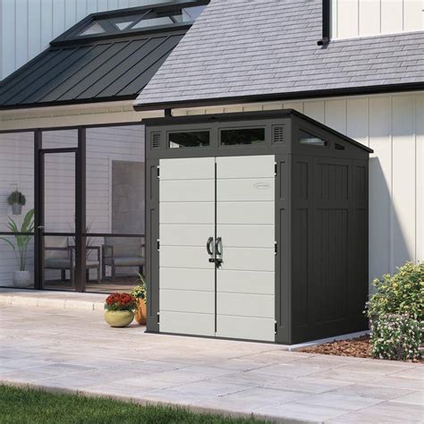 Suncast Modern 6 Ft W X 5 Ft D Plastic Storage Shed 35 31 Sq Ft