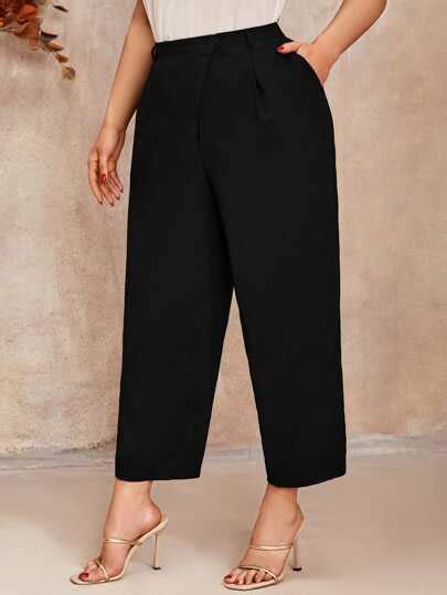 Pantalones Curvy De Traje De Mujer Moda Pantalones Curvy De Traje De