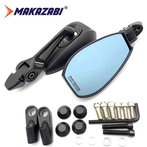 Universal Motorcycle Cnc Rear View Raysave Tanax Napoleon Side Mirror