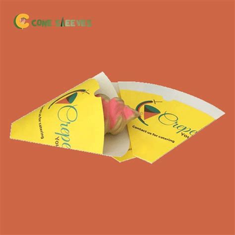 Custom Crepe Cone Packaging Crepe Holder Paper Cs