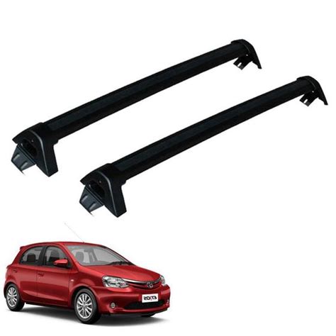 Rack De Teto Bagageiro Etios Hatch E Sedan 2013 2021 Preto Suporta 45KG