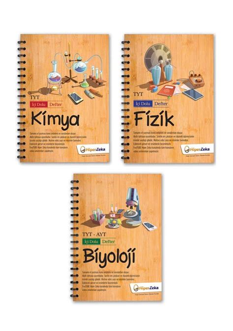 TYT Fizik Kimya ve TYT AYT Biyoloji İçi Dolu Defter Seti Hiper Zeka