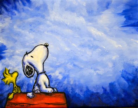 Snoopy And Woodstock Art Print Etsy Canada