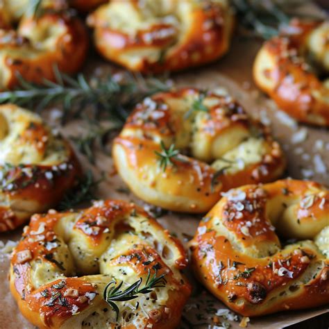 Mozzarella Stuffed Rosemary And Parmesan Soft Pretzels Delicious Recipes