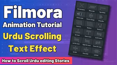 Filmora Urdu Text Animation Urdu Scrolling Text Effect Learn