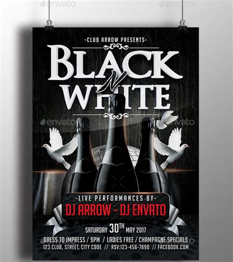 Black And White Flyer Templates