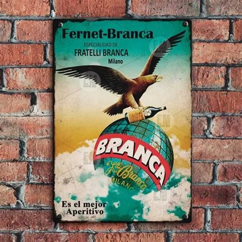 Cartel Antiguo Fernet Branca Retro Bebida Deco Quincho X En Venta