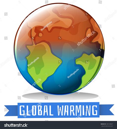 Global Warming Theme Earth Getting Hot Stock Vector Royalty Free Shutterstock