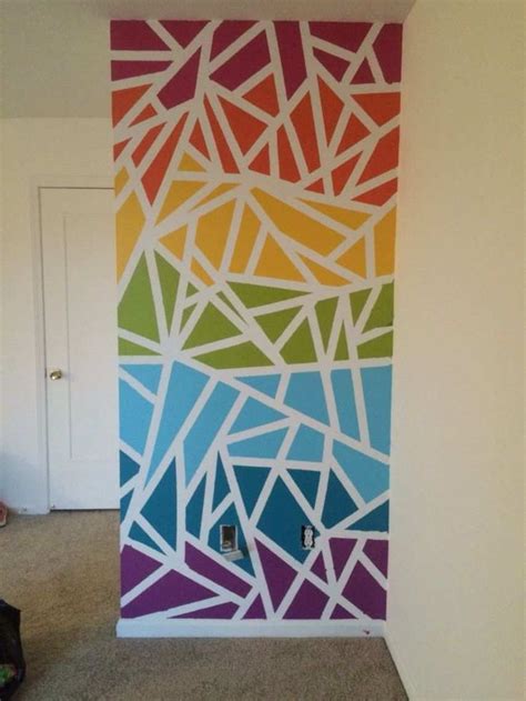 Tape Painting Ideas New Fun And Easy Way To Some Color On An Accent