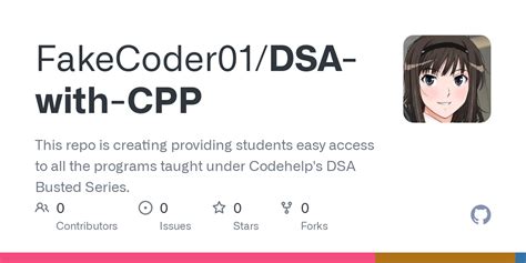 GitHub FakeCoder01 DSA With CPP This Repo Is Creating Providing