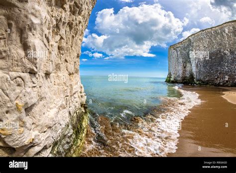 The Beach And Iconic Cliffs At Botany Bay Near Margate And Broadstairs