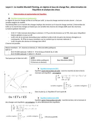 L S Le On Le Mod Le Mundell Fleming En R Gime Et Taux De Change