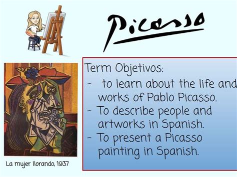 Picasso Project Physical Descriptions In Spanish Teaching Resources