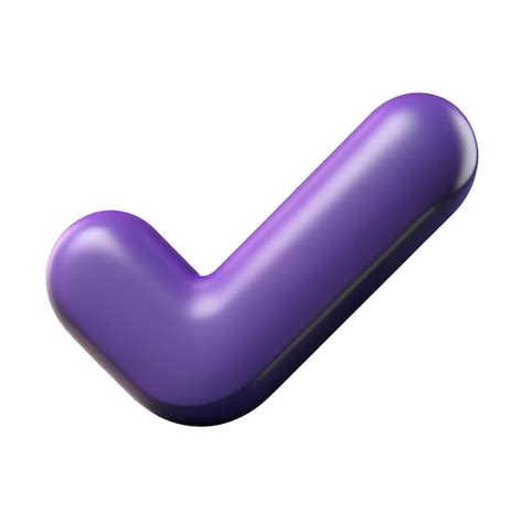 Premium Photo 3D Realistic Purple Check Mark Button Vector Illustration