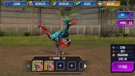 TROODON MAX LEVEL 40 JURASSIC WORLD THE GAME YouTube