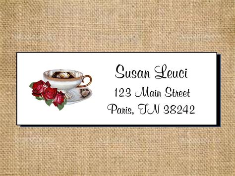 Custom Address Labels - Personalized Address Labels - Red Roses ...