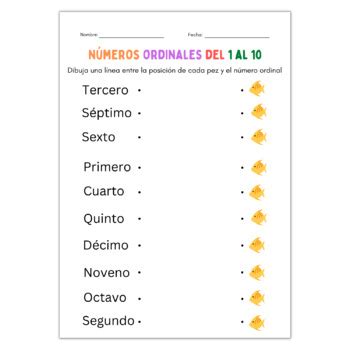 Numeros Ordinales Para Ninos De Primaria Images