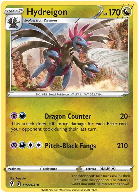 Hydreigon Evolving Skies 115 Pokemon Card