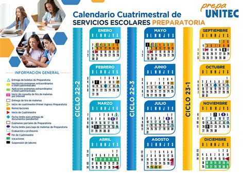 Calendario Cuatrimestral De Servicios Escolares Preparatoria