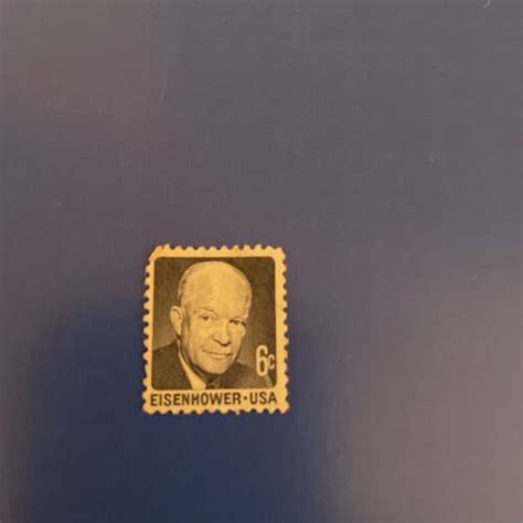 1970 Dwight D Eisenhower 6 Cents US Postage Stamp Vintage Stamp