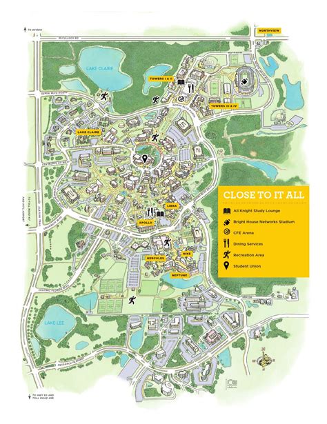 University Of Central Florida Campus Map Map