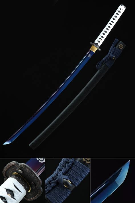 Ghost Of Tsushima Sword | Handmade Ghost Of Tsushima Katana Sword With Blue Blade - TrueKatana