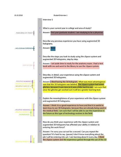 Interview Transcript Template