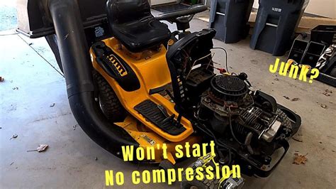 Cub Cadet Lt1042 Won T Start No Compression YouTube