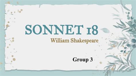 Sonnet 18pptx