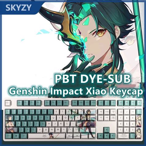 Genshin Impact Keycap Cherry Profile Xiao Theme Keycap Anime Online