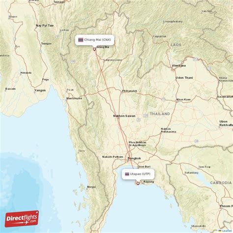 Direct Flights From Utapao To Chiang Mai UTP To CNX Non Stop