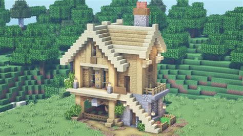 Minecraft Tutorial How To Build An Oak Survival House Youtube