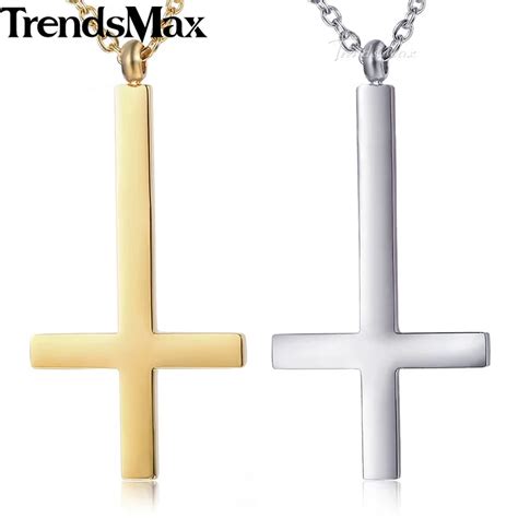 Aliexpress.com : Buy Trendsmax Upside Down Cross Pendant Necklace ...