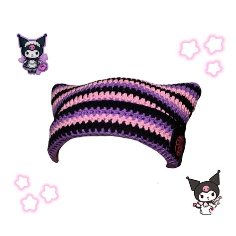 Kuromi Cat Beanie Personalized Cat Ear Beanie Hat Y2k Trend Etsy