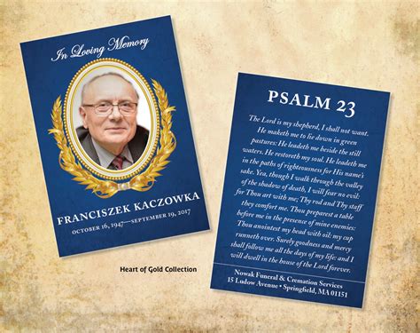 Wallet Sized Laminated Prayer Cards Heart Of Gold Collection Cherished Keepsakes