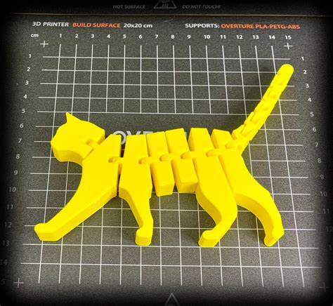 Cat Flexible Articulated Movable Toy T 3d Printed Etsy